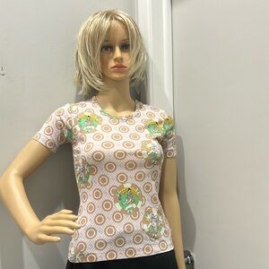Vintage 70s Huk A Poo Girls Short Sleeve Top. Size S
